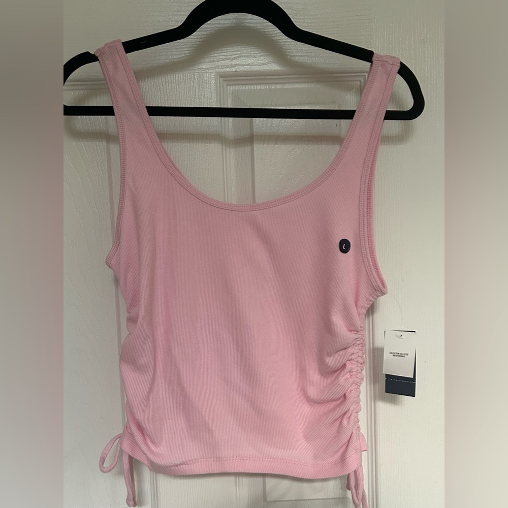 Hollister Light Pink Ruched Tank Top